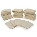 50 Unfinished Wooden Shapes Craft Cutouts DIY Unpainted Plaques 2.1 Inches