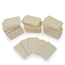 50 Unfinished Wooden Shapes Craft Cutouts DIY Unpainted Plaques 2.1 Inches