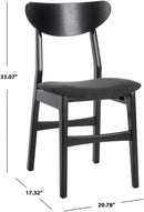 Home Lucca Retro Black Cushion Dining Chair Set Of 2 Wood