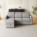 MH85.8' Sleeper Sofa, Sofa Bed - 2 in 1 Pull Out Sofa Bed with Storage Sofa, Sofa Sleeper with Pull Out Bed with Charging Port