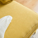 Modern Velvet L-Shaped Sectional Sofa for Living Room or Bedroom, Yellow, 82.6'