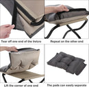 15 Inch Foldable Foot Stool Ottoman Charcoal Gray Washable
