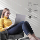 Dark Grey Swivel Recliner With Ottoman Vibration Massage