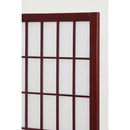 4 Panel Oriental Shoji Screen / Room Divider, Cherry