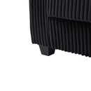 Modern 4-Seater Corduroy Sofa Couch with USB Ports and Hidden Storage in Black