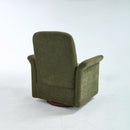 Swivel Accent Chair Modern Barrel Armchair with Wood Base for Bedroom Reading Waiting Living Room