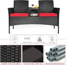 Wicker Outdoor Conversation Set With Removable Cushions