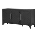 U_Style Designed Storage Cabinet Sideboard with MDF+Pine veneer , Adjustable Shelves, Suitable for Living Rooms, Entrance and Study Rooms.