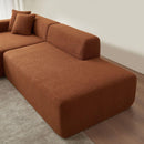 Modular Sectional Couch, Lambswool Fabric Modern L-Shape Sectional Sofa with Chaise Lounge, Living Room Upholstered 5-seater Corner Sofa Couch for Bedrooms, Apartment