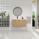 Wall Mounted Floating Bathroom Vanity With Sink, 3 Door Modular Cabinet