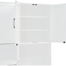 Twin Size Murphy Bed Wall Bed with Closet , Drawers & Desk-White