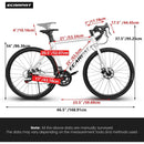 Road Bike, Suspension Fork, Aluminum Frame Disc Brakes, Men's Women's Road Bike