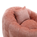 COOLMORE Modern Extra Large Round Bean Bag Chair with Footrest for Living Room, Chenille Fabric Lazy Sofa with Pillow for Adults, Teenagers,Child, Suitable for Bedroom, Dormitory, Study Room