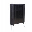 Modern 3-Tier Corner Storage Cabinet with Tempered Glass Doors, Removeable Shelves & Metal Frame - Freestanding Space-Saving Organizer for Bathroom, Kitchen, Bedroom, Living Room, or Small Spaces