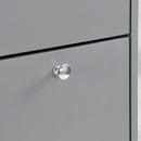 Narrow Design Shoe Cabinet with 3 Flip Drawers, Wood Grain Pattern Top Entryway Organizer with 3 Hooks, Free Standing Shoe Rack with Adjustable Panel for Hallway, Grey