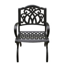 Ornate Traditional Outdoor Cast Aluminum Patio Dining Chair