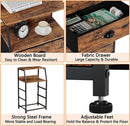 3-Drawer Nightstand With 2-Tier Shelf And Wood Top Bedroom