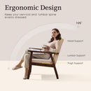 Mid-Century Fabric Upholstered Armchair Set Of Two