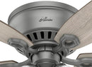 52 Inch Matte Silver LED Ceiling Fan With Integrated Light