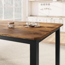 Industrial Wood Dining Table 78.7 Inches Long Brown Finish