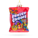 Fruity Chews Bag with Multicolor Candy Glass Christmas Ornament