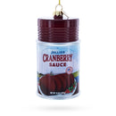 Jellied Cranberry Sauce Can Glass Christmas Ornament
