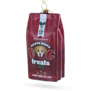 Santa's Dog Treat Pack Glass Christmas Ornament