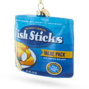 Fish Sticks Frozen Box Glass Christmas Ornament