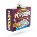 Popcorn Box Glass Christmas Ornament