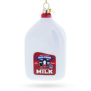 Farm Fresh Milk Jug Glass Christmas Ornament