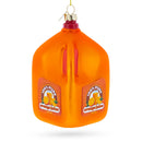 100% Pure Orange Juice Jug Large Glass Christmas Ornament