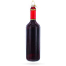 Santa’s Red Wine Bottle Glass Christmas Ornament