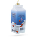 Almond Milk Carton Glass Christmas Ornament