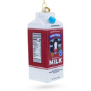 Milk Carton Glass Christmas Ornament