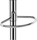 Pair Of White PU Leather Height Adjustable Bar Stools
