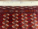 Persian Turkoman Rug 7x9, Red Tribal Carpet
