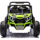 24V Two-Seater Kids Ride On UTV W/Parents Remote Control,Four-Wheel Suspension,Slow Start,Large wheel design,Anti-collision bar,Storage space,Music,USB,Bluetooth,Volume control,LED lights for Kids 3+.