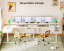L Shaped Standing Desk 59 Inch Height Adjustable White