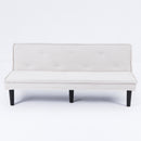 Versatile Corduroy Sofa Bed with Solid Wood Frame in Black, Beige, Pink - 66-inch
