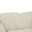 Olbia Indoor Bean Bag Chair, Beige Faux Fur
