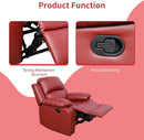 Leather Recliner Sofa Set 3 Piece For Living Room Red