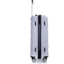 Hardshell Suitcase Spinner Wheels PP Luggage Sets Lightweight Durable Suitcase with TSA Lock,3-Piece Set (20/24/28), Silver