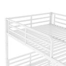 Metal Full over Full Bunk Bed for Teens and Adults,Space-Saving/Noise Reduced/No Box Spring Needed,White