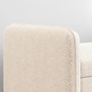 Teddy velvet storage stool, ,with storage space, suitable for apartments, living rooms and bedrooms-BEIGE(45.98'*16.75'*21.75')