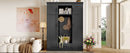 U-Can 85.2''H Hall Tree with Bench and 3 Hooks, Modern Entryway Storage Organizer Cabinet with 4 Doors, 1 Drawer and Adjustable Shelves for Hallway, Entryway, Living Room