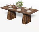 Brown Six Seater Rectangular Dining Table For Home Use
