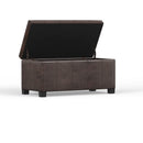 Dover - Storage Ottoman Bench - Distressed Brown