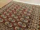 4' X 4' Antique Handmade Turkoman Bokhara Balouch Woven Wool Rug Brick Red Nice