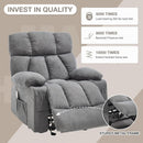 Massage Rocker Recliner Chair With Heat And Vibration Grey