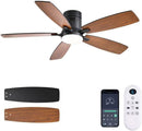 52 Inch Dimmable LED Ceiling Fan Flush Mount Efficient